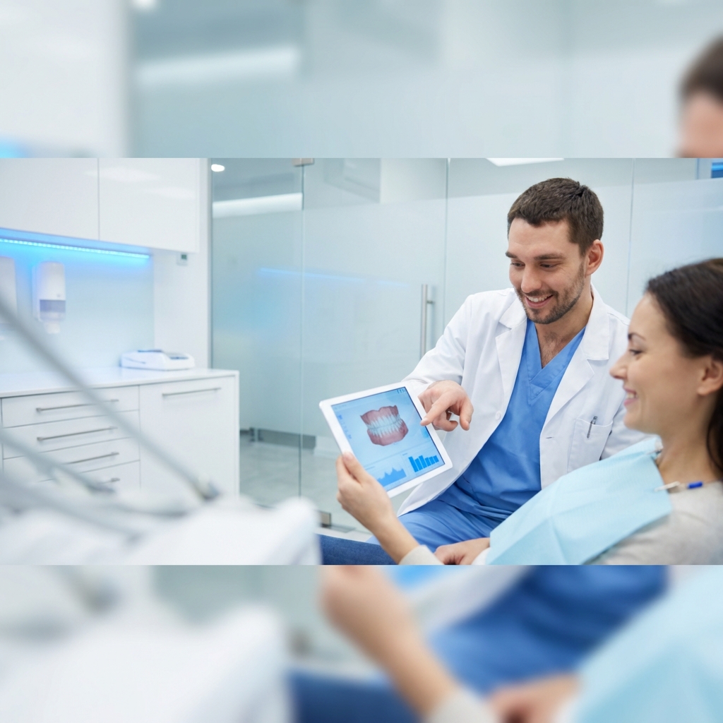 Clinician using Acuryx tablet with patient